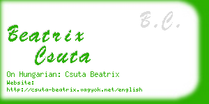 beatrix csuta business card